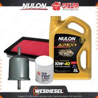 Oil Air Fuel Filter 5L SYN10W40 Oil Service Kit for Nissan Pulsar N14 SSS Ti 2L