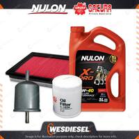 Oil Air Fuel Filter 5L SEM10W40 Oil Service Kit for Nissan Skyline R33 6cyl 2.5L