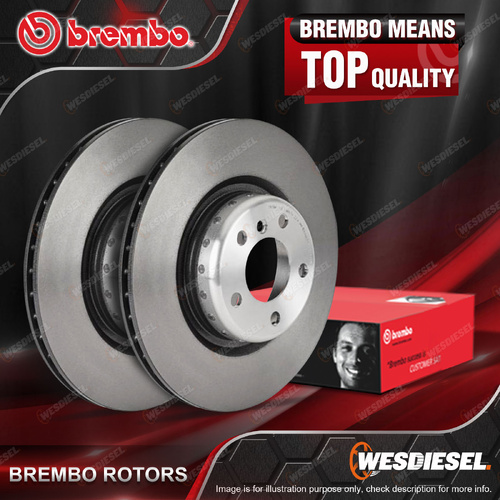 Pair Front Brembo Two-Pieces Co-Cast Ventilated Disc Brake Rotors 09.D524.13