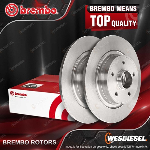 Pair Rear Brembo Solid Disc Brake Rotors with Bearing Kit 08.C647.17 OD 280mm