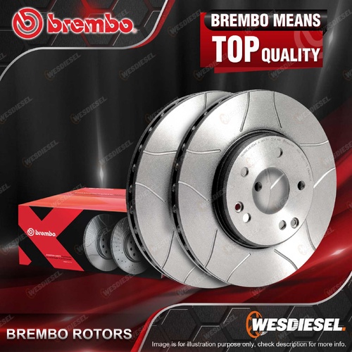 Pair Rear Brembo Max Slotted Solid Disc Brake Rotors 08.C425.75 Diameter 303mm