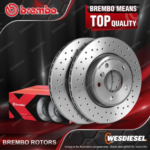 Pair Rear Brembo Xtra Drilled Solid Disc Brake Rotors 08.A534.2X Diameter 259mm