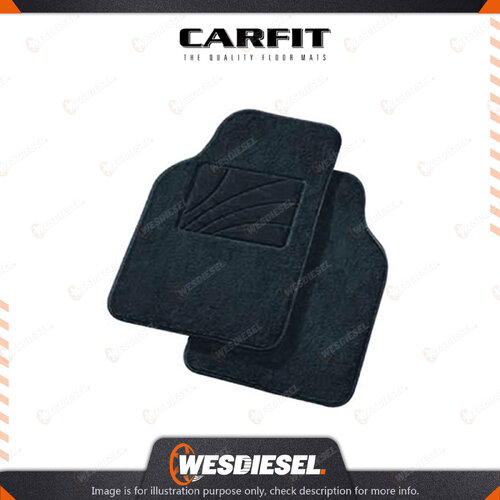 Carfit 2 Piece Set Prestige Black Front Carpet Mats - 69cm x 46cm