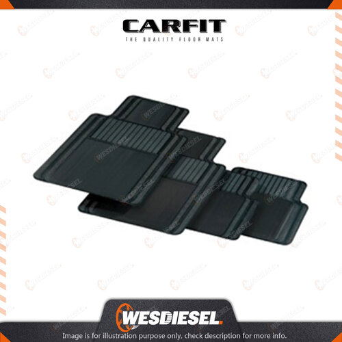 Carfit 4 Piece Set Slimline Black Rubber Mat FR 73cm x 50cm / RR 46cm x 50cm