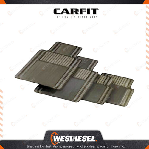 Carfit 4 Piece Set Slimline Beige Rubber Mat FR 73cm x 50cm / RR 46cm x 50cm