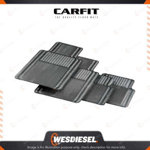 Carfit 4 Piece Set Slimline Grey Rubber Mat FR 73cm x 50cm / RR 46cm x 50cm