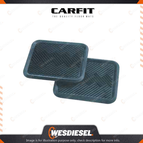 Carfit 2 Piece Set Terrain Grey Rear Rubber Mats 33cm x 44cm - Quality Carpet