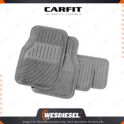 Carfit 4 Piece Set Perfect Fit Grey Rubber Mats FR 65cm x 46cm / RR 35cm x 43cm