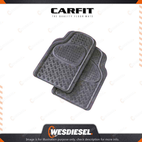 Carfit 2 Piece Set Sentry Grey Front Rubber Mats 71cm x 45cm - Quality Carpet