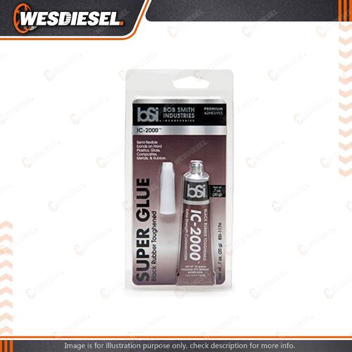 BSI IC-2000 Black Rubber Toughened CA Aluminum Tube 20G - High impact strength