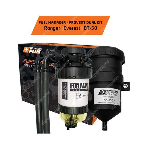 Direction Plus Fuel Manager Pre-Filter + ProVent Dual Kit Ranger Everest BT-50