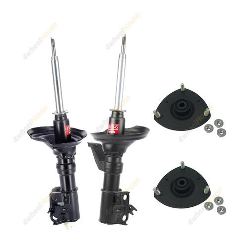 2 x KYB Shock Absorbers Strut Top Mount Kit Front 331051 331050 KSM7152
