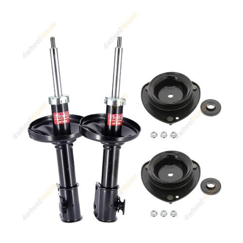 2 x KYB Shock Absorbers Strut Top Mount Kit Front 333355 333354 KSM5487