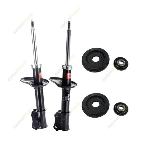 2 x KYB Shock Absorbers Strut Top Mount Kit Front 333418 333417 KSM7173
