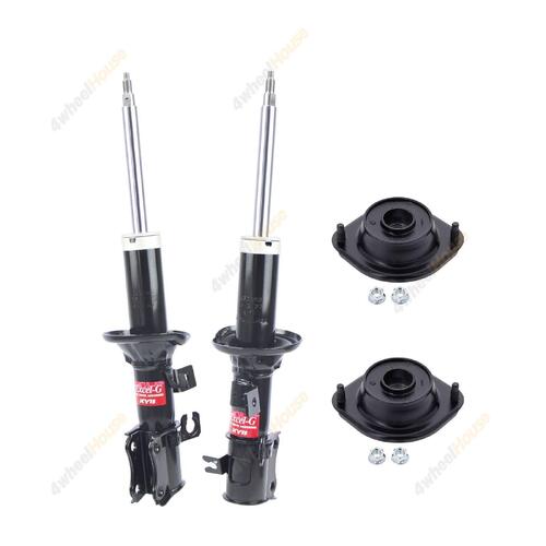 2 x KYB Shock Absorbers Strut Top Mount Kit Front 333503 333502 KSM5454
