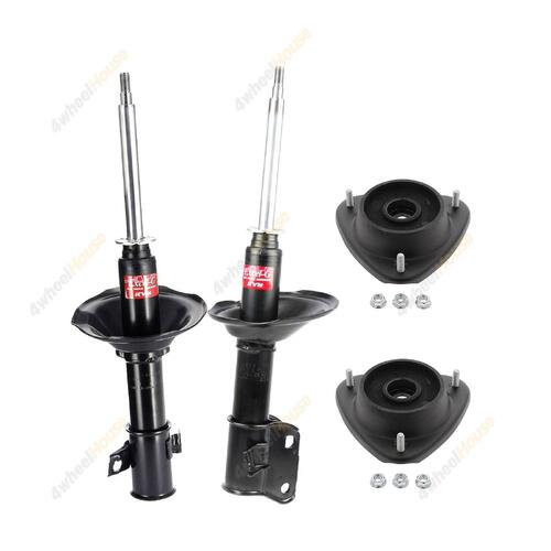 2 x KYB Shock Absorbers Strut Top Mount Kit Front 334254 334253 KSM5361