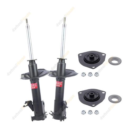 2 x KYB Shock Absorbers Strut Top Mount Kit Front 334266 334265 KSM7114