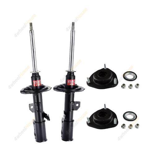 2 x KYB Shock Absorbers Strut Top Mount Kit Front 334320 334319 KSM7166