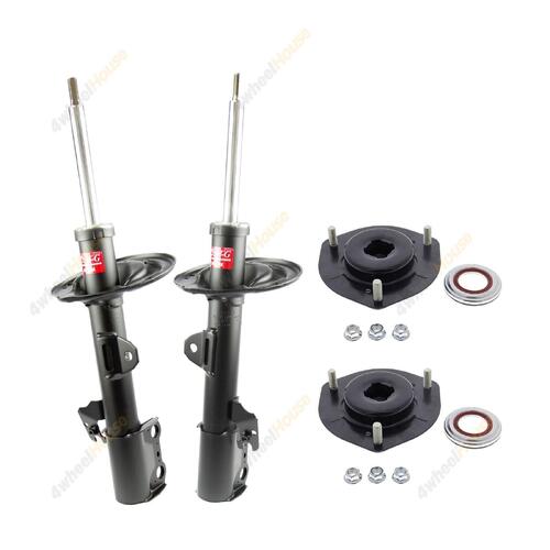 2 x KYB Shock Absorbers Strut Top Mount Kit Front 339231 339230 KSM7107
