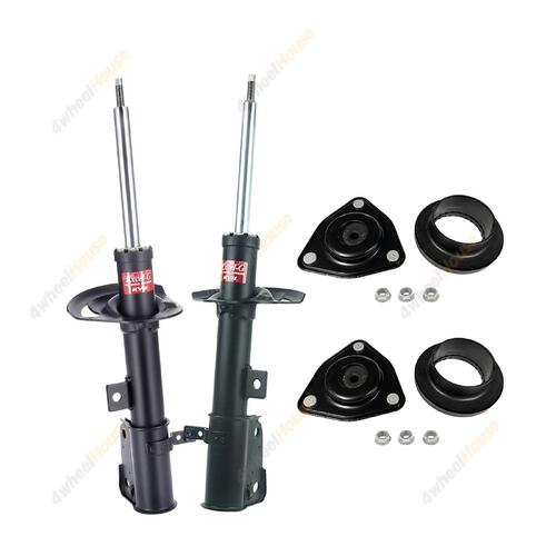 2 x KYB Shock Absorbers Strut Top Mount Kit Front 339250 339249 KSM5677