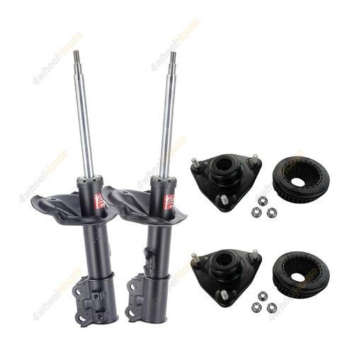 2 x KYB Shock Absorbers Strut Top Mount Kit Front 338027 338026 KSM5759
