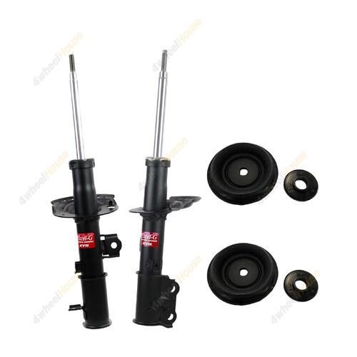 2 x KYB Shock Absorbers Strut Top Mount Kit Front 338107 338106 KSM7198