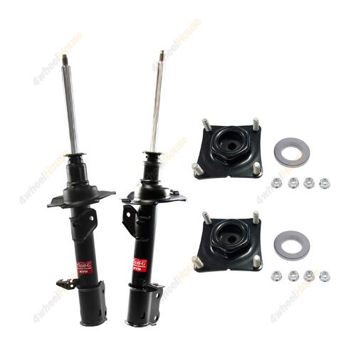 2 x KYB Shock Absorbers Strut Top Mount Kit Front 339069 339068 KSM5390