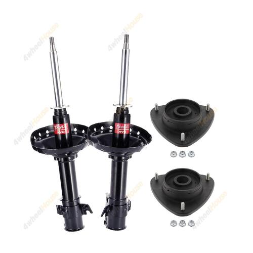 2 x KYB Shock Absorbers Strut Top Mount Kit Front 339170 339169 KSM7235