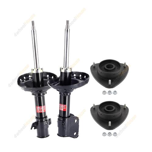2 x KYB Shock Absorbers Strut Top Mount Kit Front 339172 339171 KSM7235