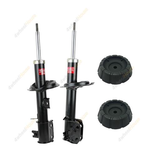 2 x KYB Shock Absorbers Strut Top Mount Kit Front 339187 339186 KSM7160