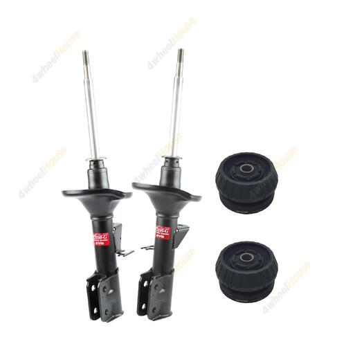 2 x KYB Shock Absorbers Strut Top Mount Kit Front 334494 334493 KSM7145M