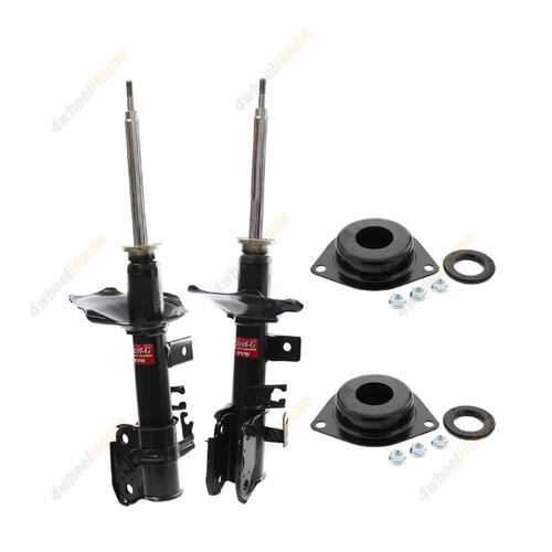 2 x KYB Shock Absorbers Strut Top Mount Kit Front 335033 335032 KSM7199