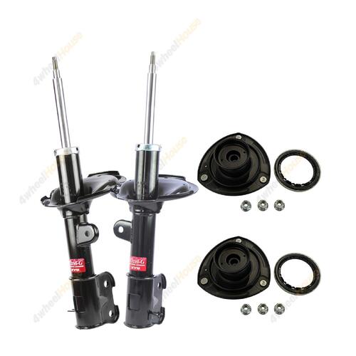 2 x KYB Shock Absorbers Strut Top Mount Kit Front 334507 334506 KSM7189