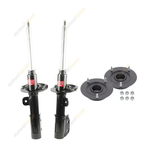 2 x KYB Shock Absorbers Strut Top Mount Kit Front 335826 335825 KSM7262