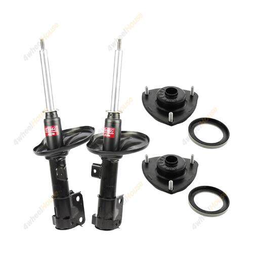 2 x KYB Shock Absorbers Strut Top Mount Kit Front 335053 335052 KSM5541
