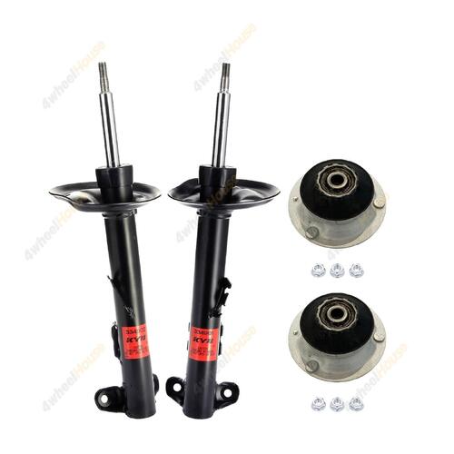 2 x KYB Shock Absorbers Strut Top Mount Kit Front 334902 334901 KSM5255