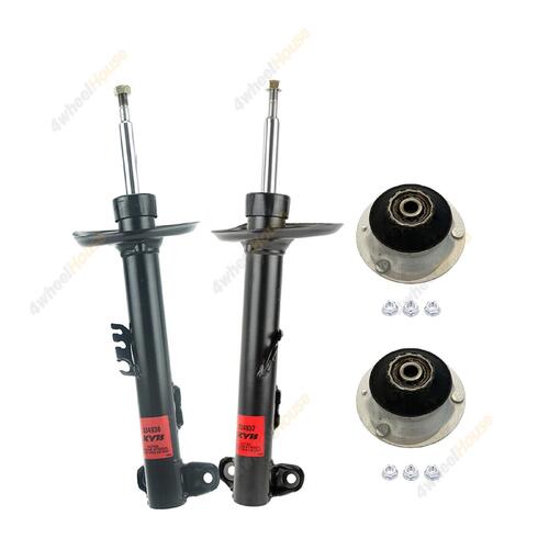 2 x KYB Shock Absorbers Strut Top Mount Kit Front 334938 334937 KSM5255