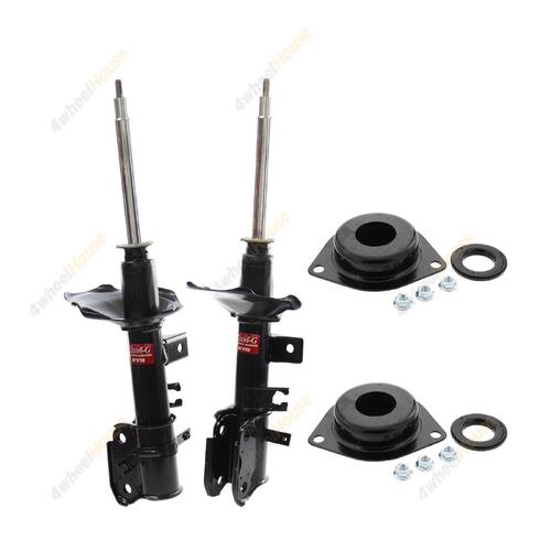 2 x KYB Shock Absorbers Strut Top Mount Kit Front 335016 335015 KSM7199