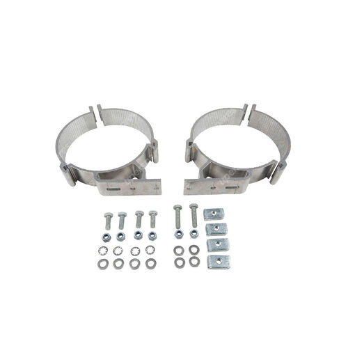 2 pcs of Rhino Rack Conduit Clamp Set - fits 150mm 6" Carriers to Heavy Duty ...