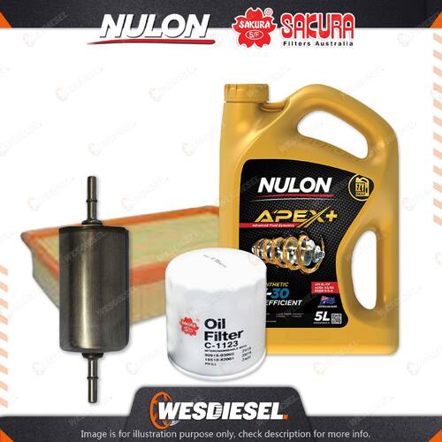 Oil Air Fuel Filter 5L APX5W30A5 Oil Service Kit for Ford Focus LS 4cyl 2L 05-07