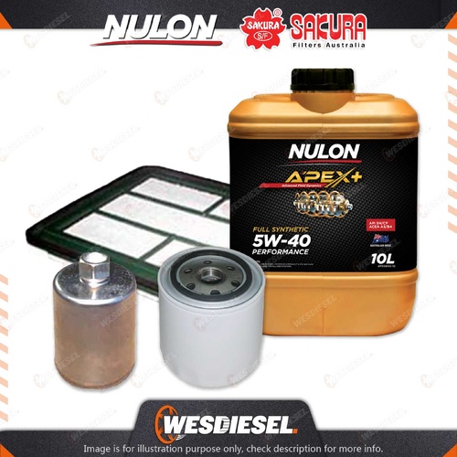 Oil Air Fuel Filter 10L APX5W40 Oil Service Kit for Ford Fpv Gt BF V8 5.4L 05-08