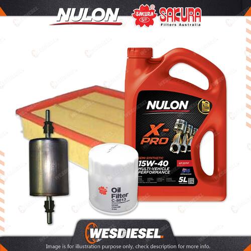 Oil Air Fuel Filter 5L XPR15W40 Oil Service Kit for Holden Astra TS II 1.8 01-04