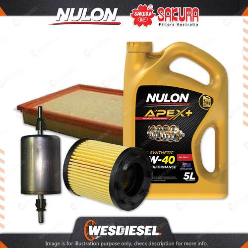 Oil Air Fuel Filter 5L APX10W40 Oil Service Kit for Holden Astra TS II 4cyl 2.2L