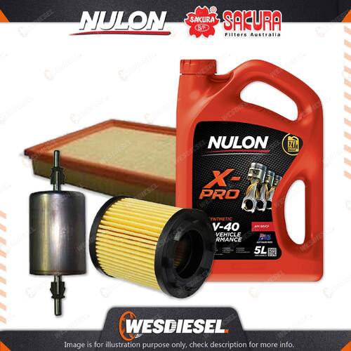 Oil Air Fuel Filter 5L XPR15W40 Oil Service Kit for Holden Astra TS II 4cyl 2.2L