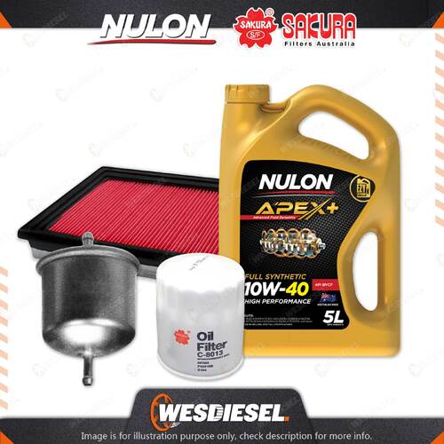 Oil Air Fuel Filter 5L APX10W40 Oil Service Kit for Holden Commodore VS V6 3.8L