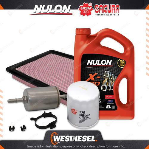 Oil Air Fuel Filter + 5L XPR15W40 Service Kit for Holden Commodore VT II V8 5.7L
