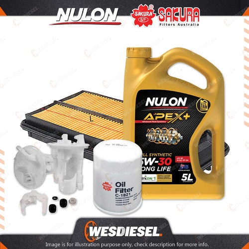 Oil Air Fuel Filter 5L APX5W30D1 Oil Service Kit for Honda Accord Euro 40 CL 2.4