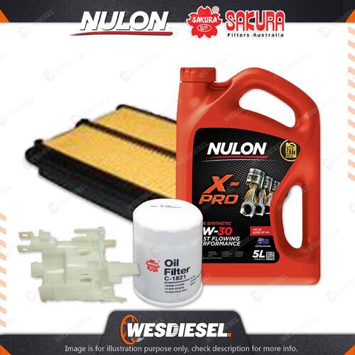 Oil Air Fuel Filter 5L XPR5W30 Oil Service Kit for Honda Crv RE 4cyl 2.4L 07-12