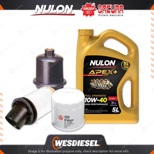 Oil Air Fuel Filter + 5L APX10W40 Service Kit for Honda Integra Gsi DC 4cyl 1.8L