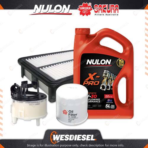 Oil Air Fuel Filter 5L XPR5W30 Oil Service Kit for Hyundai Ix35 LM 4cyl 2L 10-13